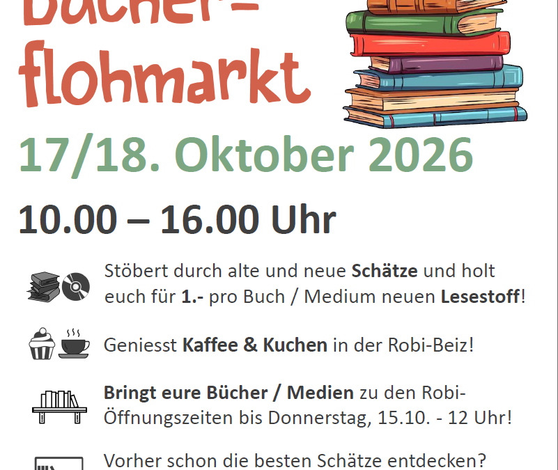 Bücherflohmarkt im Herbst – 17./18. Oktober